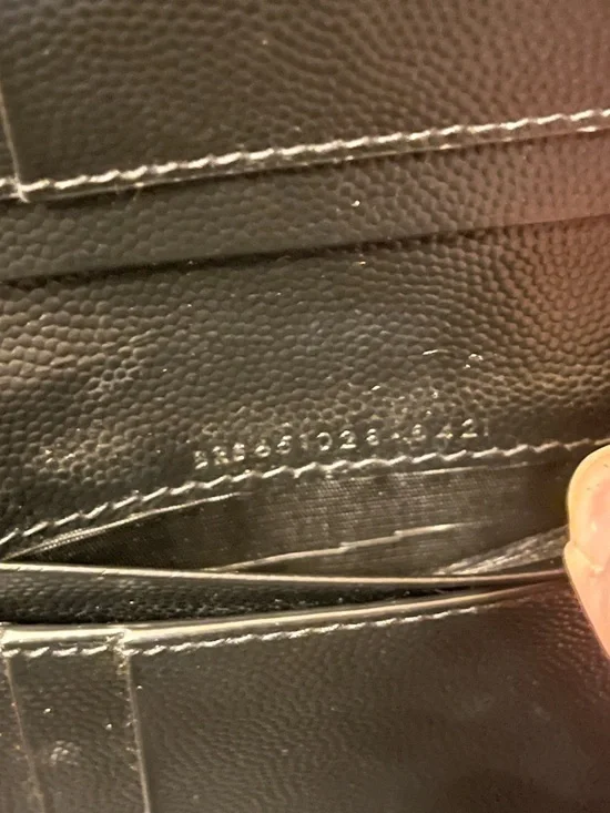 Authentic (YSL) Saint Laurent Mix Matelassé Monogram Short Wallet - Picture 12 of 14